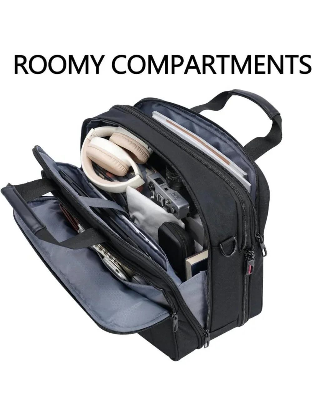 Expandable Waterproof Laptop Briefcase for Travel & Business - 17.3